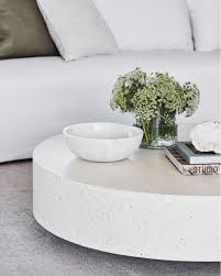 Coco Republic On Instagram The Monaco Round Concrete Coffee Table Is Versatile For Indoors And Ou Concrete Coffee Table Coffee Table Round Coffee Table Decor