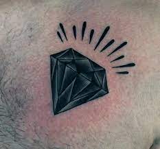Realistic, geometric, watercolor, traditional, on fingers, and sleeves. 50 Traditional Diamond Tattoo Designs For Men Jewel Ink Ideas
