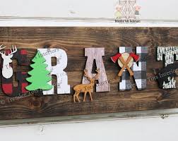 Red Buffalo Plaid Nursery Plaid Wall Decor Bear Nursery Etsy Bear Nursery Decor Lumberjack Nursery Decor Moose Nursery Decor