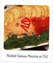 Easy to prepare and healthy. Retro Recipes Molded Salmon Mousse Retro Recipes Salmon Mousse Recipes Vintage Party Foods