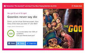 Buzzfeed staff can you beat your friends at this quiz? Quiz The Ultimate Goonies Trivia Quiz