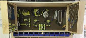 Many woodworks feel building a beautiful wall cabinet to house and display their tools is a rite of passage and a shop necessity. Tool Storage Wall Cabinet Rogue Engineer