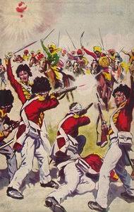 Sergeant Richard Wadeson, 75th Regiment, coming bravely to the rescue of Private Michael Farrell who was assailed by a number of rebel cavalry, Indian Mutiny, 18th July 1857, from a series entitled '