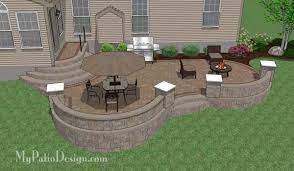 Patio Ideas Custom Patio Design For Sloping Backyard In West Chester Oh Paver Patio Ideas For Fabulous Outdoor Li Sloped Backyard Patio Patio Deck Designs