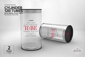 120mm Cylinder Tube Packaging Mockup Packaging Mockup Packaging Pvc Tube