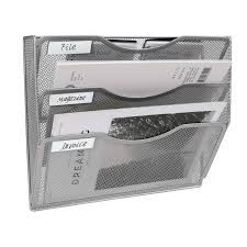 This literature display rack comes with a 2 1/2 in. Easypag Office 3 Pocket Wall File Holder Organizer Hanging Metal Magazine Rack Silver Buy Online In Angola At Angola Desertcart Com Productid 54281245