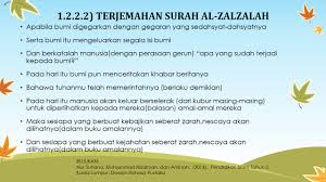 Kata az zalzalah yang diambil dari ayat pertama, berarti kegoncangan. 1 2 Kefahaman Surah Al Maun Surah Al Zalzalah Pendidikan Islam Kssr