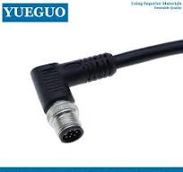M12 Waterproof 90 Degree Elbow Plug Connector for Sensors