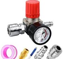 1/4" Druckminderer, Preciva EU-Standard Druckregler Druckregelventil  Druckschalter Regelventil Druckschaltventil mit Manometer 175 PSI für ...