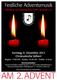 Maybe you would like to learn more about one of these? Manner Chorgemeinschaft Velbert Konzert 2 Advent Christuskirche Der Kartenvorverkauf Hat Begonnen Velbert