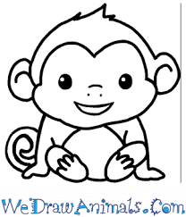 How to draw a baby monkey cute and easy. How To Draw A Cute Monkey