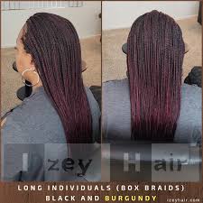 Garnier nutrisse hair color creme nourishes while you color with avocado, olive, and shea oils. Long Individuals Box Braids Black And Burgundy