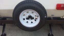 Travel trailer spare tire mount. Spare Tire Mount Bike Rack For Use On Rear Of 2014 Aliner Scout Travel Trailer Etrailer Com