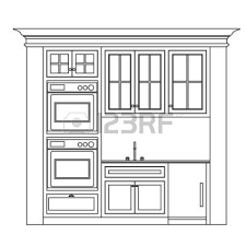 Kitchen Elevation Line Drawing Cabinets Drawers Appliances Kitchen Cabinets Elevation Kitchen Elevation Kitchen Cabinet Plans