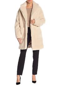 Bcbg Willow Cozy Faux Shearling Coat Nordstrom Rack
