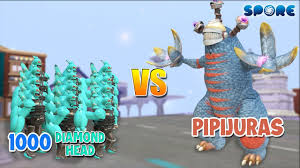 500 Diamond Head vs Pipijuras | Cartoon Army vs Kaiju [S1E2] | SPORE -  YouTube