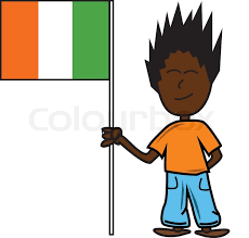 Bei dieser flagge war der rote teil noch orange. Elfenbeinkuste Flagge Und Ein Kind Stock Vektor Colourbox