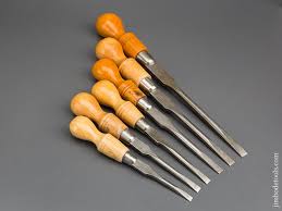 Set of Six Cabinet Maker's Screwdrivers by. CLAY SHEFFIELD with Decals