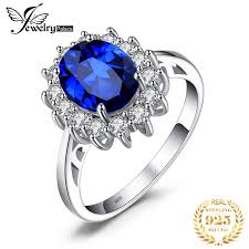 925 solid sterling silver plain ring with real high quality blue chalcedony stone ring ling silver infinity ring. Jewpalace Prinzessin Diana Erstellt Sapphire Ring 925 Sterling Silber Ringe Fur Frauen Engagement Ring Silber 925 Edelsteine Schmuck Ring 925 Ring Forrings For Women Aliexpress