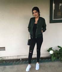 Army Green Color Bomber Jacket Jacket Outfit Women Green Jacket Outfit Bomber Jacket Outfit Fall
