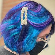 Bright purple hair hair color purple hair color wheel pigment coloring oily hair light blonde platinum blonde organic oil how to make hair. Galaxy Hair Inspiration And At Home Tutorial Ipsy