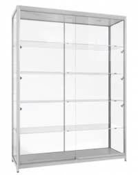 This dreketi display china cabinet has a lot of storage space, combining style and convenience. Aluminium Framed Glass Display Cabinets Shopfittings Direct