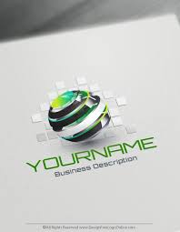 Design Free Logo 3d Globe Spiral Online Logo Template Online Logo Logo Maker Free Free Logo