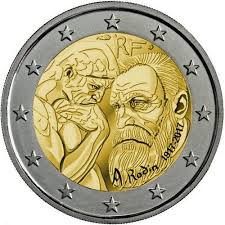 Sie ist die größte euromünze und hat den höchsten nominalwert. 2 Euro Munze 100 Todestag Von Auguste Rodin