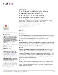Superlative degree termasuk dalam kalimat perbandingan, namun kalimat ini termasuk dalam jenis ketiga dari degrees of comparison. Pdf Translation And Validation Of A Bahasa Malaysia Malay Version Of The Multidimensional Assessment Of Interoceptive Awareness Maia