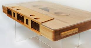 Artist Jeff Skerka S Cassette Tape Coffee Table 12 1 Scaled Replica Prototype Made W Reclaimed Maple Walnut Unique Coffee Table Coffee Table Cnc Furniture