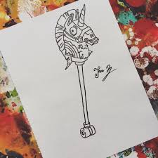 Rainbow Smash Pickaxe Fortnite Battle Royale Line Art Drawings Drawing For Beginners Doodle Drawings