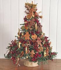 Mini Tree For The Kitchen Decorate With Gingerbread Men Dried Orange Slices Cinnamon Sticks Primitive Christmas Rustic Christmas Christmas Magic