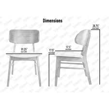 Table measurement is 44w x 44l x 30h and the chairs are 17.25w x 21.75d x 38.5h. Set Of 2 Retro Brown Wood Leg Dining Room Chair With Curved Back Fabric Cushions Upholstered Seat Overstock 32585367