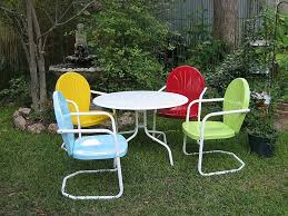 6 pieces outdoor patio furniture set, rattan sectional sofa set brown base. Fancy Flea Market Metal Outdoor Furniture Vintage Patio Vintage Outdoor Furniture