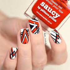 Best Christmas Nail Stamping Plates 2021 B015 Geo Radical Stamping Plate For Stamped Nail Art Design Etsy In 2021 Geometric Nail Nail Shapes Nails