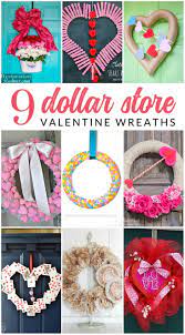 9 Dollar Store Valentine Wreath Ideas Diy Valentines Decorations Diy Valentines Crafts Valentine Wreath Diy