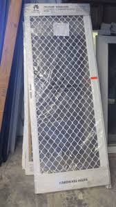 Vintage aluminum screen door grill push guard protector 25 1/2 x 16from $34.95. Security Screen Door 36 X 96 Diamond Pattern Grill White Painted Finish Hinged Right Retail