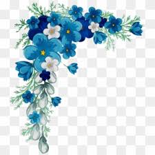 Light blue flowers transparent background. Free Blue Border Png Png Transparent Images Pikpng