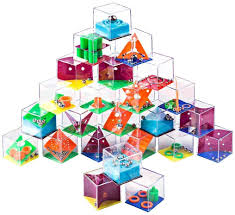 Brilliant puzzles offers huge and contiguously growing variety of high quality wooden puzzles, metal puzzles, brain teaser, puzzle boxes, and wooden games, that will definitely be the center of the conversation at work or home, and will be the perfect unique and special gift to your loved ones and friends, to challenge them or yourself with these cool puzzles. Ucradle Mini Puzzle Box 24pcs Maze Puzzle Brain Teaser Balance Set Assorted Levels Of Games Perfect Party Bags Calendar Fillers Birthday Christmas New Year Gift Children Kids And Teenagers Amazon Co Uk Toys Games