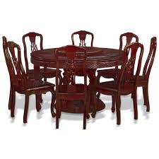At fashion furniture we have dining room furniture to fit any home, whether it's a simple dining room or an elaborate formal dining room. Dining Room 54in Rosewood Chinese Coin And Clouds Motif Round Dining Table With 8 Chairs