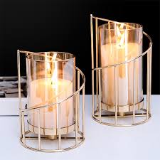 Glass votive candle holder manufacturers & wholesalers. Golden Iron Candle Holder European Geometric Candlestick Romantic Crystal Candle Cup Home Decoration Table Decoration Candle Holders Aliexpress