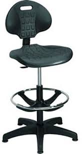 Black Rubber Laboratory Draughtsman Chair Chair Office Desk Chair