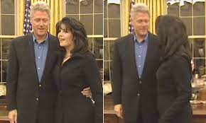 It's the most infamous stained dress in presidential history, but monica lewinsky says when she wore it after her widely chronicled hookup with. New Video Emerges Of Bill Clinton Wrapping His Arm Around Monica Lewinsky S Waist Daily Mail Online