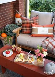 Outdoor Porch Fall Decor Ideas Fall Porch Deck Patio Decor Fall Decorating Pumpkins Fall Patio Fall Home Decor Fall Decor Inspiration