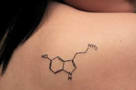 Happiness Hormone Serotonin Molecule One Of The Many Neurotransmitters In Your Body Responsible For Mood Molecule Tattoo Serotonin Tattoo Chemistry Tattoo