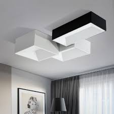 Square / rectangle lotos 44319 ultra slim remodel ic led canless recessed lighting kit (set of 24) by wac limited. Modern Led Flush Mount Lighting 24w Square Recessed Lighting Rectangular Surface Mount Lighting In Black Silver 3 Designs For Options Takeluckhome Com