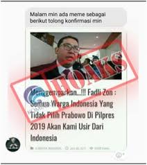 Fadli zon membuat pernyataan bahwa kedatangannya. Kementerian Komunikasi Dan Informatika