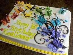 Butterfly Half Sheet Butterfly Birthday Cakes Birthday Sheet Cakes Butterfly Cakes
