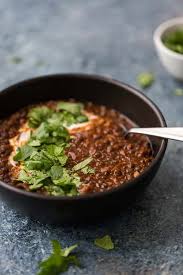 Berbere Black Lentil Stew With Yogurt And Cilantro Naturally Ella Recipe Lentil Recipes Whole Food Recipes Lentil Stew