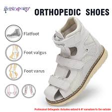 Custom orthopedic shoes and footwear. Princepard New Summer Shoes Kids Orthopedic Sandals Boys Girls Closed Cap Flat Sandals Genuine Leather Foot Care Size 19 36 Aliexpress